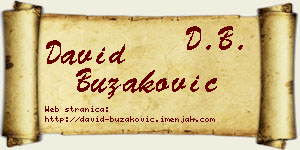 David Buzaković vizit kartica